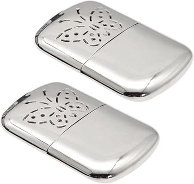 2 stuks vlinder handheld warmte zinklegering zak handheld warmte vloeibare brandstof verwarming outdoor vissen wandelen met de zak compact handheld warmte