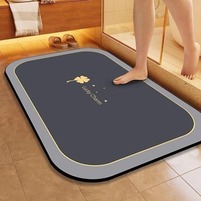 Eenvoudige Diatomeeënaarde Mat Huishouden Badkamer Toilet Toilet Sneldrogende Voetmat Absorberende Vuil- en Antislipmat 50*80cm