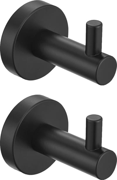 QUVIO Handdoekhouder Set van 2 - Haakjes - Handdoekhouder - Handdoekenrek badkamer - Handdoekenrek - Handdoekrek - Handdoekrek badkamer - Handdoekhaakjes - Handdoekhouder - Staal