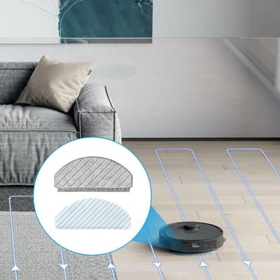 Cosensi- Mopdoeken 10 Stuks - Vervangende Doeken voor Ecovacs Deebot OZMO T10/T10 PLUS - Duurzaam en Milieuvriendelijk - Wasbare en Sterke Doeken - Geschikt voor Hardvloeren - Mopdoek