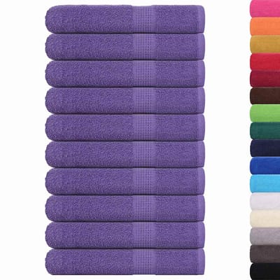 vidaXL - Handdoeken - FROGN - 10 - st - 100x200 - cm - 360 - g/m² - paars