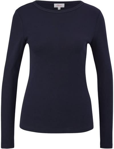 Slim fit shirt met lange mouwen van puur katoen