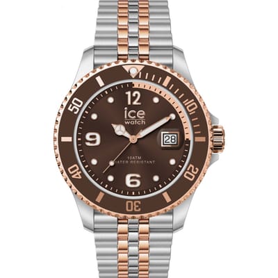 Ice Watch ICE steel - Chocolate brown SR RG - 5 links 025914 Horloge - Staal - Multi - Ø 34 mm