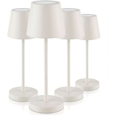 GGM Gastro (4 Stück) Tischleuchte - MERLE MICRO - dimmbar in 3 Stufen - Ø 80mm - Whisper White