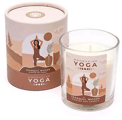 Song of India - Moonshine Yoga Kaars - Tranquil Woods - Soja Geurkaars - Houtachtige Geur