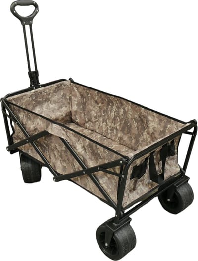 Domino® Bolderkar Bolderwagen - 50 kg Draagkracht 90L Moro - Inklapbare Transportwagen Strandkar - Wasbaar - Stevige Wielen - Draaibare wielen mét rem - Hoge kwaliteit