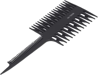 Haarverf Kam - Highlight Kam Styling Tool - Haar Kleuren - Dubbelzijdig Ontwerp - 21.5 x 7.5 cm - Zwart