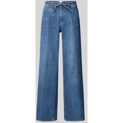 Wide fit jeans met strikceintuur, model 'MORGAN'