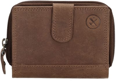Hide & Stitches Portemonnee Johan van Amstel Donker Bruin