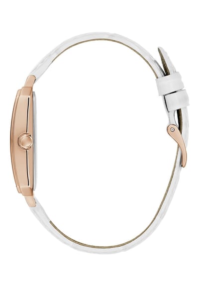 Guess Jane Quartz Analoog Horloge Wit Kast Gemaakt Van 100% Roestvrij Staal En Een Band Van 100% Echt Leer 29 U1479L1M, U1479L2M, U1479L4M