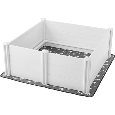 Teefenhok voor Honden 48x48x18.1 inch met In Hoogte Verstelbare Deur voor Grote Hond