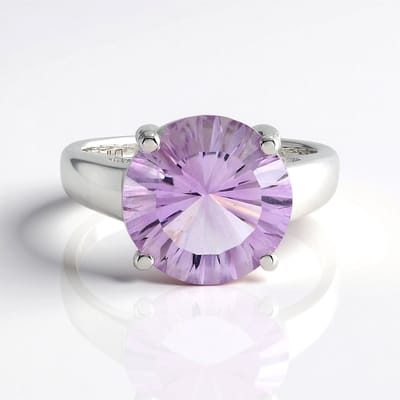 Cavill - Zilveren ring - 925 Sterling Zilver - Lavendel Amethist 4,40 ct - Rond geslepen Edelsteen - Elegante Braziliaanse Amethist Ring
