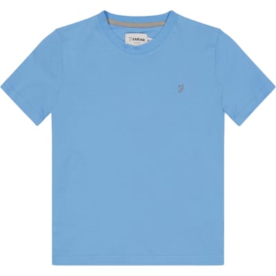 Farah Kinderen/Kids Denny Geborduurd Logo T-Shirt (Blauw)