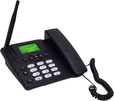 Draadloze Vaste Telefoon - Desktoptelefoon GSM - Thuisbellen Kantoor - Nummerherkenning Display - 2.4 inch - Zwart
