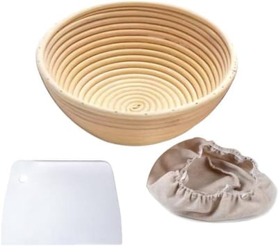 Rijsmand Brood - Deegmand Bakken - Broodrijzen - Natuurlijk Wilgenmateriaal - 20 cm Diameter - Houtkleur