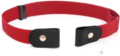 CHPN - Elastische Riem - Gesp vrij⁠e⁠ riem - Blauwe riem - Rekbare riem - Stretch - Rood - Universeel - One size - Riem zonder gesp