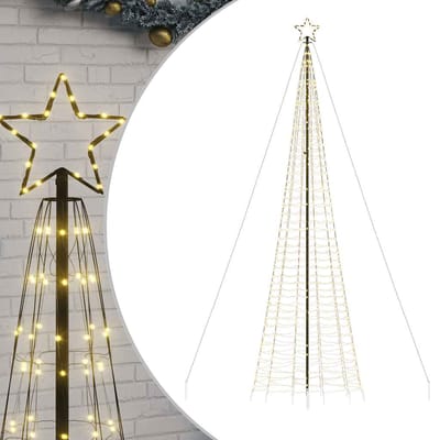 vidaXL - LED-kerstboom - met - spikes - 1534 - LEDs - warm - wit - 500 - cm