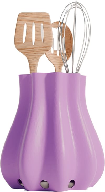 Fiastra Bulbo keukengereihouder - spatelpot - aanrecht organizer - lila