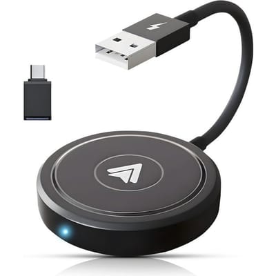 CarMe Luxe Android Auto Dongle - Draadloos Android Auto - USB-A & USB-C - Zwart