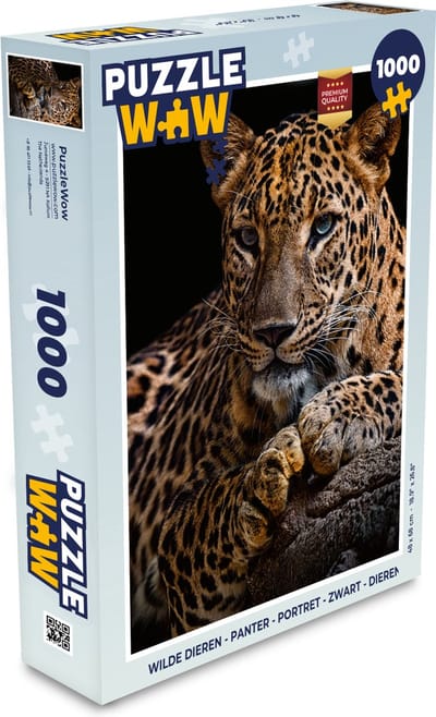 Puzzel Wilde dieren - Panter - Portret - Zwart - Dieren - Legpuzzel - Puzzel 1000 stukjes volwassenen