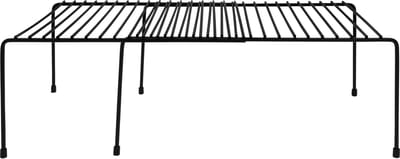 QUVIO Keukenkast organizer - Opbergrekje - Keuken organizer - Uitschuifbaar - Gootsteenkast organizer - Metaal - Zwart - 22,5 x 31,5 x 13,5 cm