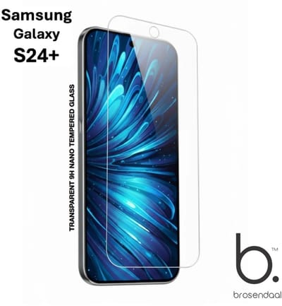 Brosendaal Screenprotector geschikt voor Samsung S24plus - 9H NANO Tempered Glass - 9H Nano Coating - Ultradun - Maximaal Kras- en Valbestendig