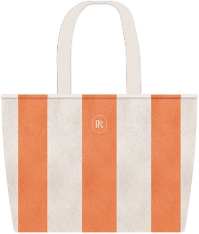 Place Réservée Classic beach bag 45x35cm peach