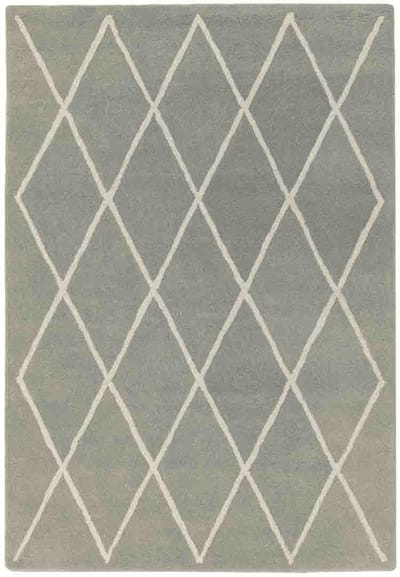 Easy Living - Albany-Diamond-Silver Vloerkleed - 160x230  - Rechthoek - Laagpolig Tapijt - Modern - Grijs