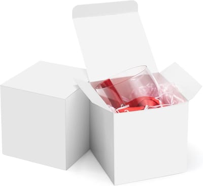 Set van 50 Witte Kubus Geschenkdozen met Deksel voor Cadeaus en Knutselen