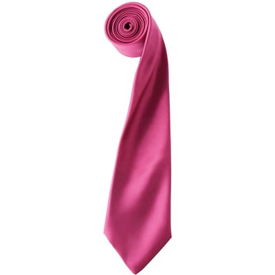 Premier Satijnen stropdas voor volwassenen (Heet Roze)