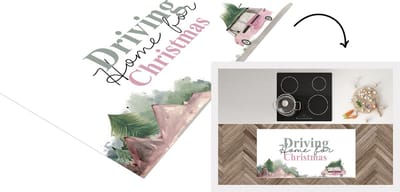 Keukenloper - Loper keuken - Kerst - Quotes -Auto - Driving home for Christmas - Spreuken - 120x60 cm - Keukenloper vinyl