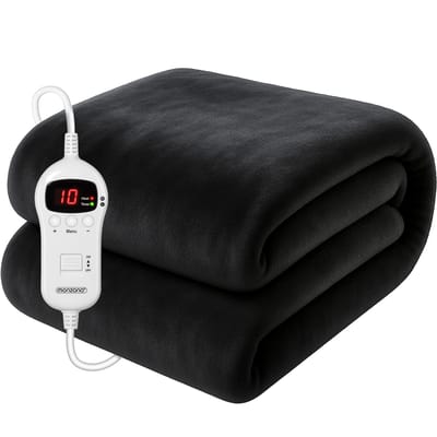 Monzana Warmtedeken - 180x130cm 10 Verwarmingsniveaus Timer - Antraciet
