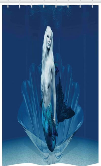 ABAKUHAUS donkerblauw smal douchegordijn – Fairy Tail, 120x180 cm