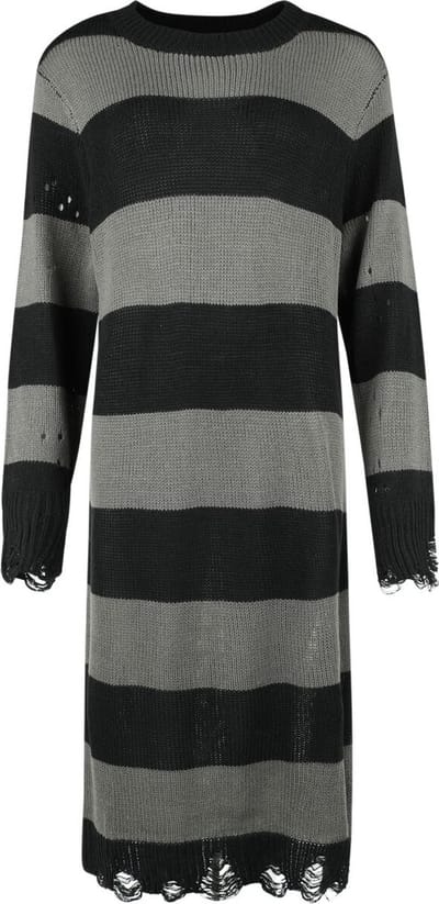 KIHILIST by KILLSTAR - Gothic Maxi-jurk - Within Souls Sweater Dress - XS tot 4XL - voor Vrouwen - zwart-grijs