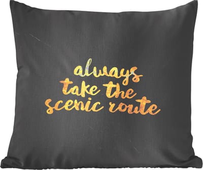 Sierkussens - Kussentjes Woonkamer - 60x60 cm - Quote - Spreuken - Goud - Marmer