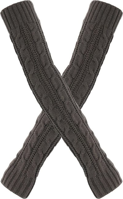 Nivard Armwarmers - Polswarmers - Armwarmers Dames - Duimopening - Wol - Armstukken - Koffie