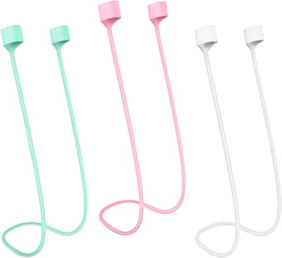 Zachte Siliconestraps voor Sportoortjes, 3 Stuks Magnetische Anti-Verlies Lanyard voor Hoofdtelefoons en AirPods