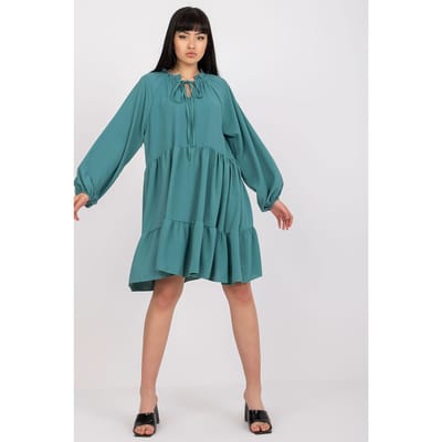 Teal Flowy Charm Dress - Green / One Size