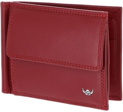 Golden Head Leren portemonnee geldclip Polo RFID Protect Clip-Scheintasche 1921 Rot donkerrood