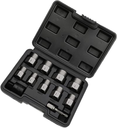 Boutverwijderaar Set - Schroef extractor - Beschadigde bouten verwijderen - Linkshandig spiraalontwerp - 11-delige set - Metaal