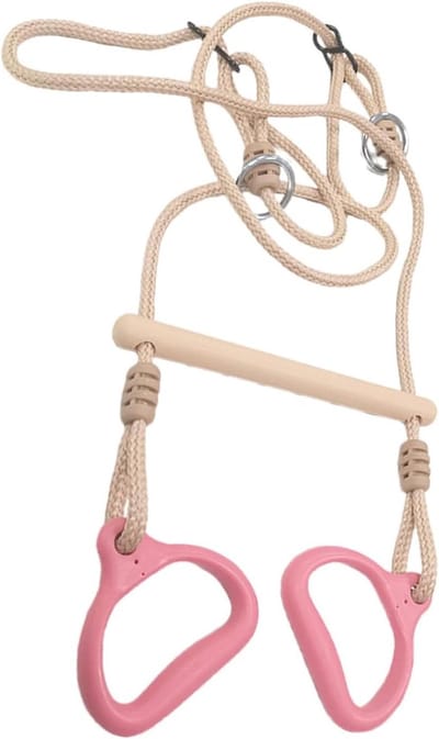 Trapeze Swing Bar - Schommelstang Gymring - Actief Spelen - Ergonomisch Handvat - 150 kg Capaciteit - Meerkleurig