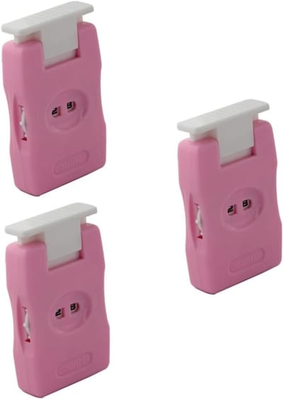 Breinaaldentellers - Handmatige tellers - Handwerk bijhouden - Met drukknop - 3 stuks - Roze