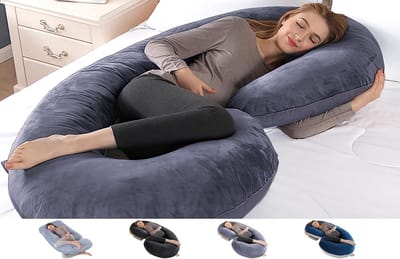 Zwangerschapskussen - Volledig lichaamskussen - Comfortabel slapen - Verwijderbare hoes - 132 cm - Grijs