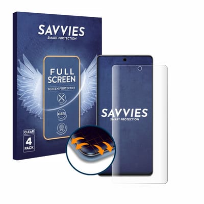 Savvies - Screenprotector voor Google Pixel 7 Pro - Folie Beschermfolie transparant volledig dekking 4 Stuks