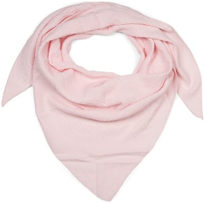 styleBREAKER 01020044 Katoenen mousseline driehoek sjaal effen kleuren, mousseline sjaal, lichte doek, halsdoek, Rosé, Eén maat