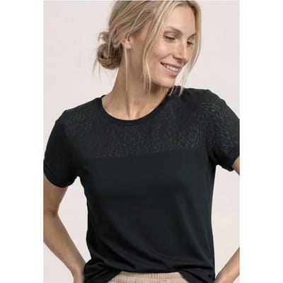 Shirt met korte mouwen en burnout details