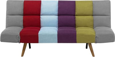 INGARO - Slaapbank 3-zits - Lichtblauw - Polyester