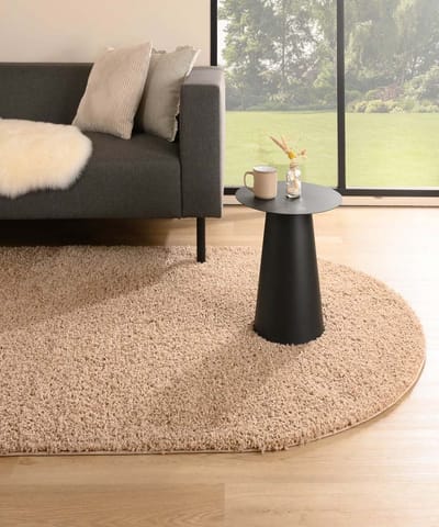 Vloerkleed ovaal hoogpolig - Shaggy Trend beige 120x180