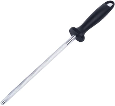 Dailygoods- Messenslijper Professioneel - Slijpstaal Koolstofstaal - 33 cm - Ergonomisch - Ophanggat - Hoogwaardige Prestaties
