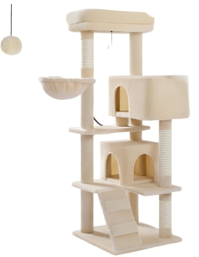 Krabpaal voor Grote Katten - Krabton - Kattenhuis - Beige